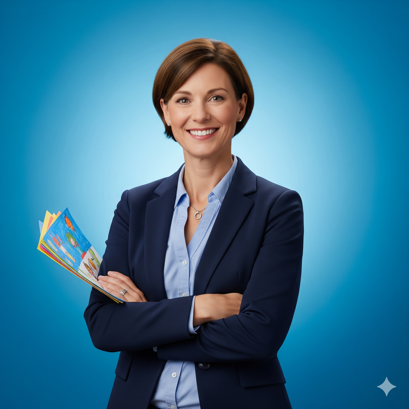 Happy school administrator